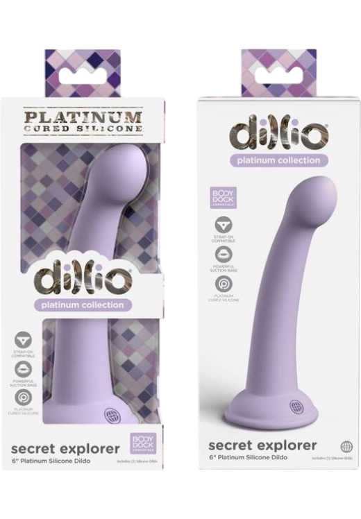 Κλασσικό dildo από σιλικόνη σε μοβ χρώμα, μήκους 15,2 εκ.