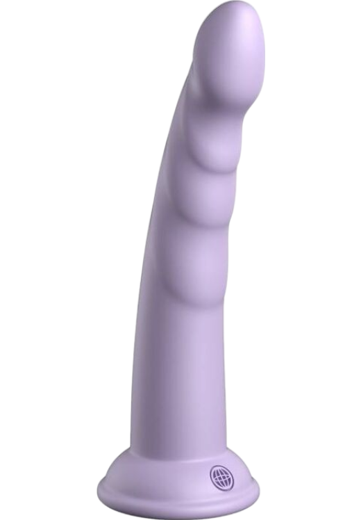 Ομοίωμα πέους από σιλικόνη σε μοβ χρώμα, μήκους 17,7 εκ.