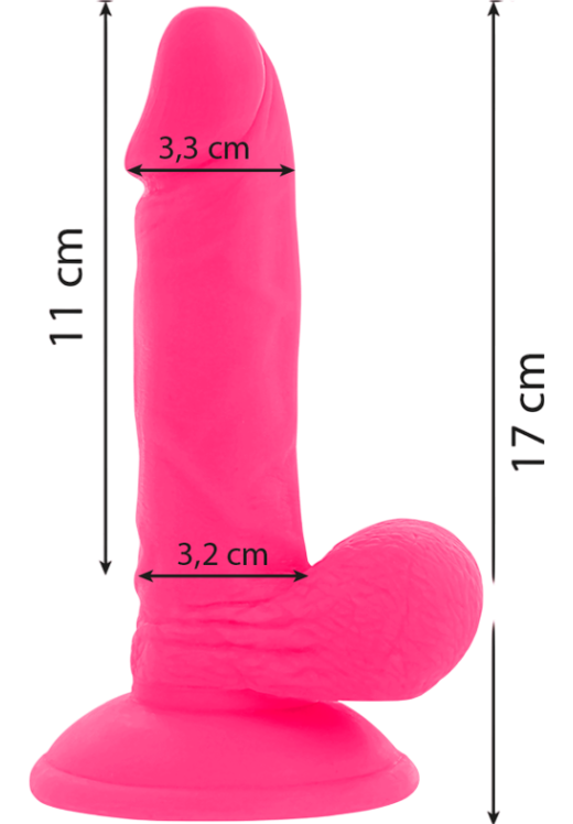 Ρεαλιστικός δονητής από tpe σε ροζ χρώμα, μήκους 17 εκ. και μέγιστης διαμέτρου 3,3 εκ. με ενσύρματο κοντρόλ
