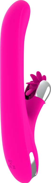 Rabbit δονητής από σιλικόνη σε φούξια χρώμα, μήκους 24 εκ. και μέγιστης διαμέτρου 3,5 εκ.