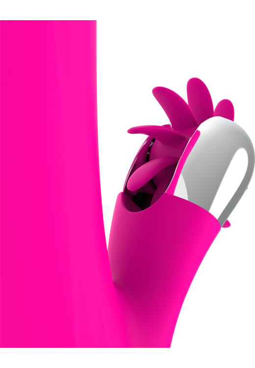 Rabbit δονητής από σιλικόνη σε φούξια χρώμα, μήκους 24 εκ. και μέγιστης διαμέτρου 3,5 εκ.