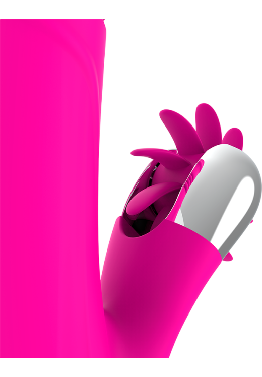 Rabbit δονητής από σιλικόνη σε φούξια χρώμα, μήκους 24 εκ. και μέγιστης διαμέτρου 3,5 εκ.