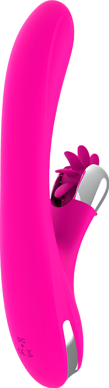 Rabbit δονητής από σιλικόνη σε φούξια χρώμα, μήκους 24 εκ. και μέγιστης διαμέτρου 3,5 εκ.