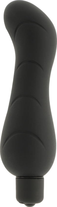 Δονητής σημείου g από σιλικόνη σε μαύρο χρώμα, μήκους 12,2 εκ. και μέγιστης διαμέτρου 4 εκ.