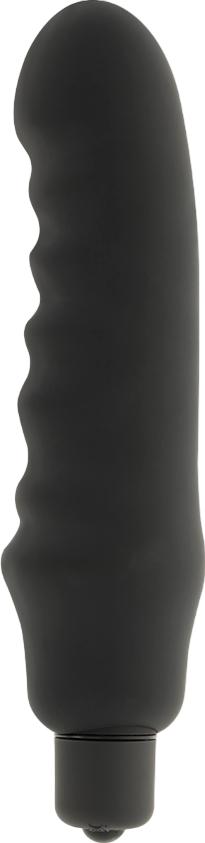 Ρεαλιστικός δονητής από σιλικόνη σε μαύρο χρώμα, μήκους 15 εκ. και μέγιστης διαμέτρου 3,7 εκ.