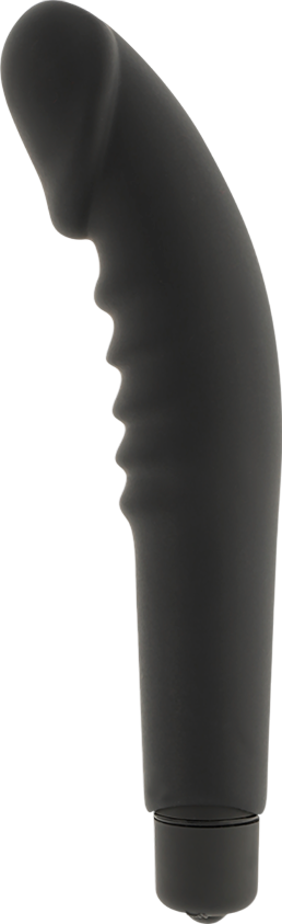 Ρεαλιστικός δονητής από σιλικόνη σε μαύρο χρώμα, μήκους 15,8 εκ. και μέγιστης διαμέτρου 3,1 εκ.