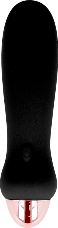 Κλασσικός δονητής από σιλικόνη σε μαύρο χρώμα, μήκους 12,4 εκ. και μέγιστης διαμέτρου 2,8 εκ.