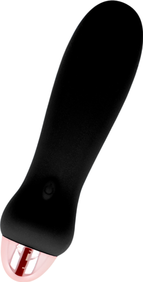 Κλασσικός δονητής από σιλικόνη σε μαύρο χρώμα, μήκους 12,4 εκ. και μέγιστης διαμέτρου 2,8 εκ.