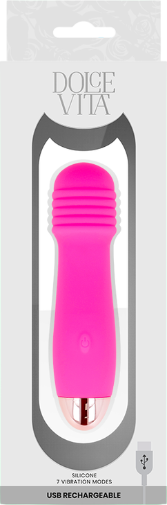 Κλασσικός δονητής από σιλικόνη σε ροζ χρώμα, μήκους 12,2 εκ. και μέγιστης διαμέτρου 2,8 εκ.