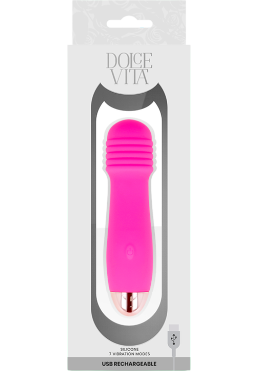 Κλασσικός δονητής από σιλικόνη σε ροζ χρώμα, μήκους 12,2 εκ. και μέγιστης διαμέτρου 2,8 εκ.