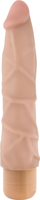 Ρεαλιστικός δονητής από pvc σε φυσικό χρώμα, μήκους 22,8 εκ. και μέγιστης διαμέτρου 4,6 εκ.