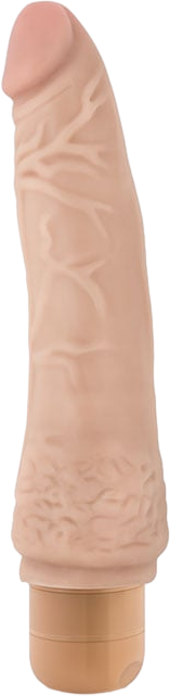 Ρεαλιστικός δονητής από pvc σε φυσικό χρώμα, μήκους 22,5 εκ. και μέγιστης διαμέτρου 3,8 εκ.