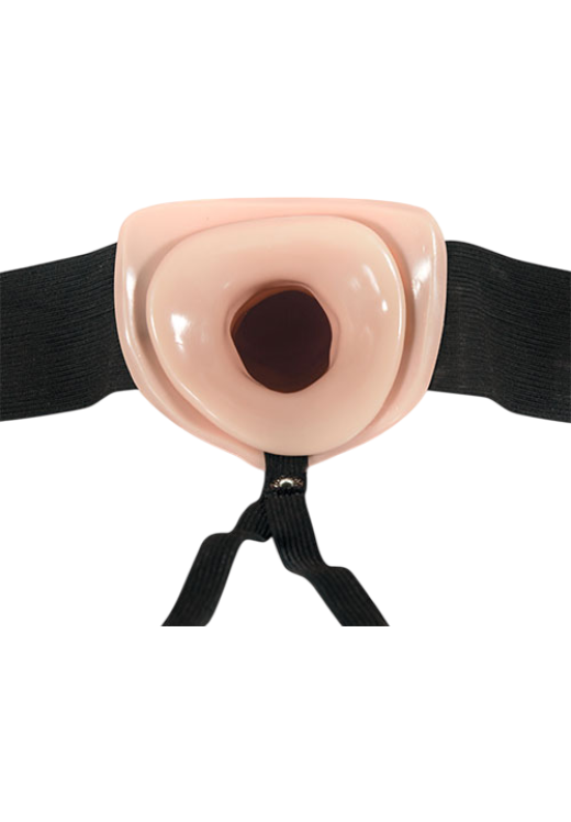 Κούφιο στραπόν από pvc  σε φυσικό χρώμα, μήκους 19 εκ. και μέγιστης διαμέτρου 4,4 εκ.