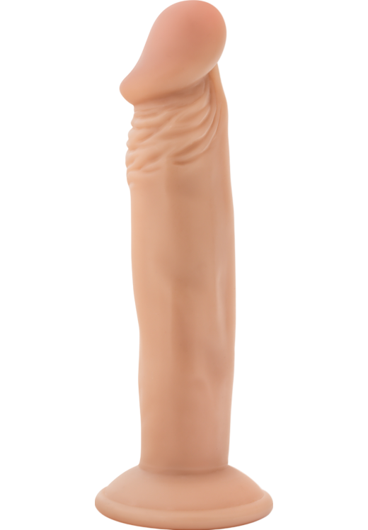 Ομοίωμα πέους από pvc σε μπεζ χρώμα, μήκους 16,9 εκ. και μέγιστης διαμέτρου 3,5 εκ.