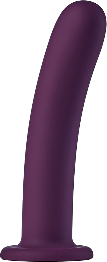 Κλασσικό dildo από σιλικόνη σε μοβ χρώμα, μήκους 18,5 εκ. και μέγιστης διαμέτρου 3,5 εκ.