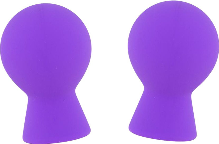 Βεντούζες θηλών από σιλικόνη σε μοβ χρώμα, μήκους 6,3 εκ. και μέγιστης διαμέτρου 4,1 εκ.