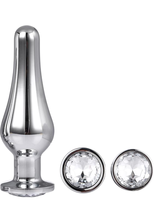 Μεταλλικό σετ πρωκτικές σφήνες σε ασημί χρώμα