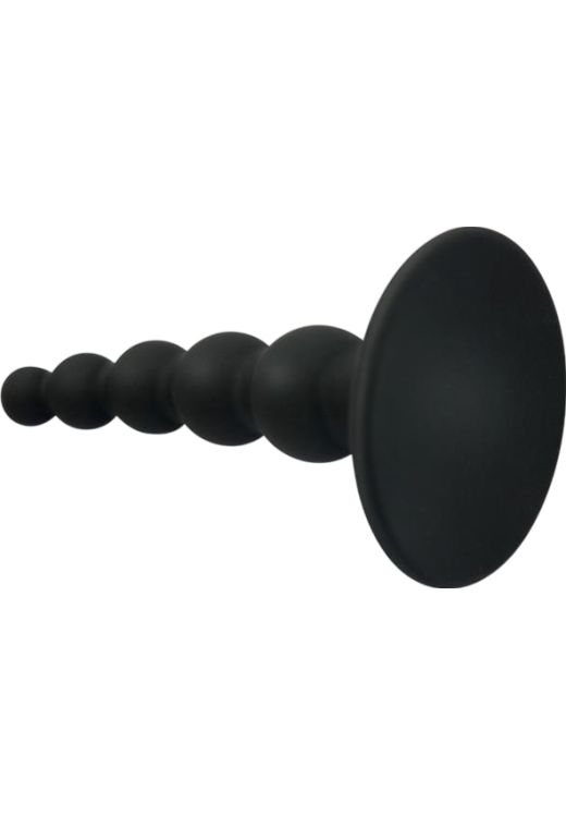 Πρωκτική σφήνα από σιλικόνη σε μαύρο χρώμα, μήκους 9 εκ. και μέγιστης διαμέτρου 2,4 εκ.