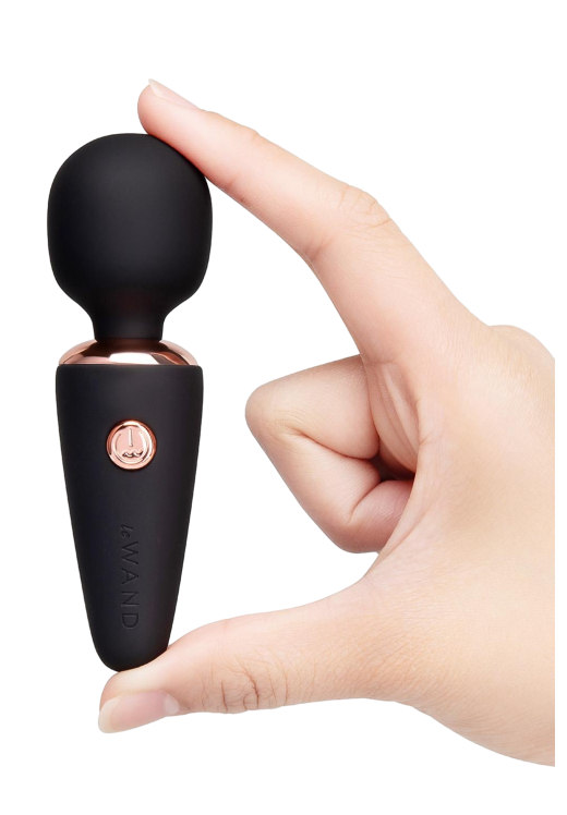 Δονητής μασάζ από σιλικόνη σε μαύρο χρώμα, μήκους 9,5 εκ. και μέγιστης διαμέτρου 3,2 εκ.