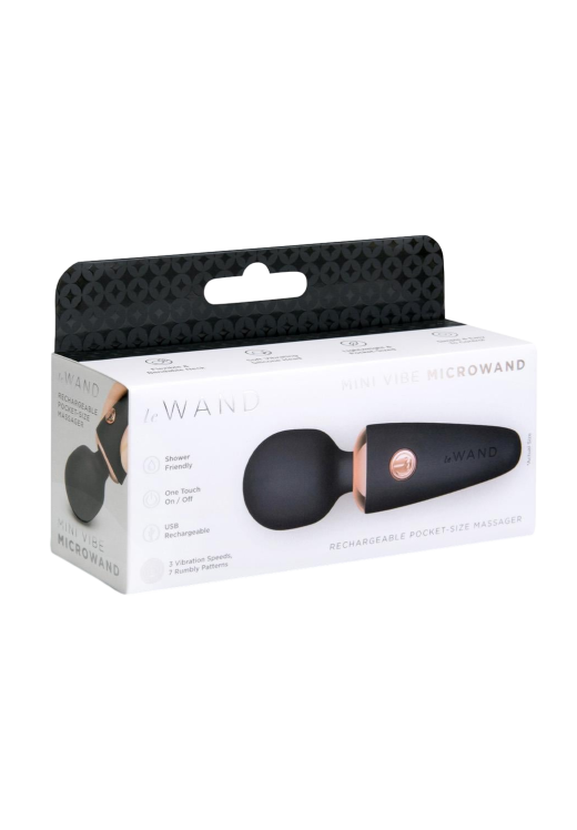 Δονητής μασάζ από σιλικόνη σε μαύρο χρώμα, μήκους 9,5 εκ. και μέγιστης διαμέτρου 3,2 εκ.