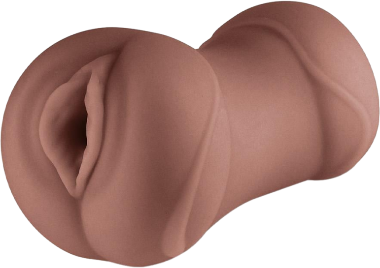 Αυνανιστήρι κόλπου από tpe σε καφέ χρώμα, μήκους 9,7 εκ. και μέγιστης διαμέτρου 6,3 εκ.