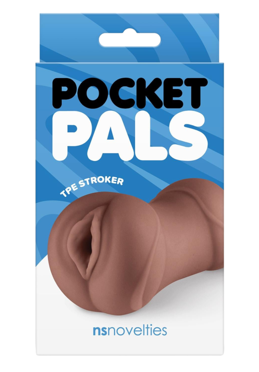 Αυνανιστήρι κόλπου από tpe σε καφέ χρώμα, μήκους 9,7 εκ. και μέγιστης διαμέτρου 6,3 εκ.