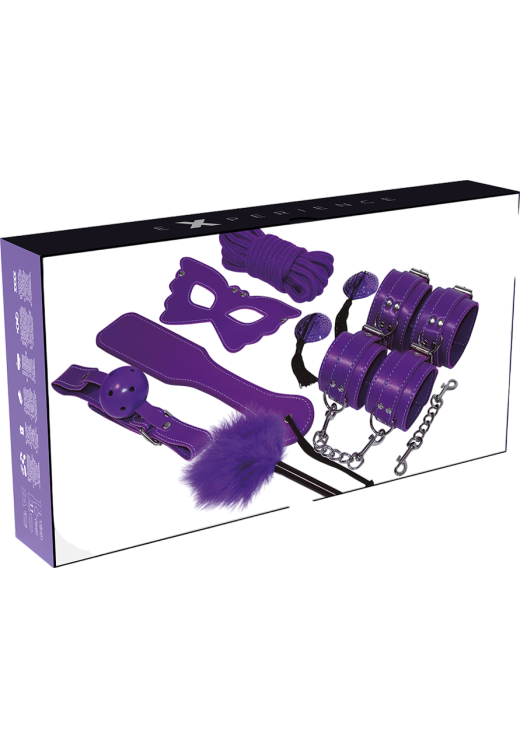 Sex toy kit από δερματίνη σε λιλά χρώμα