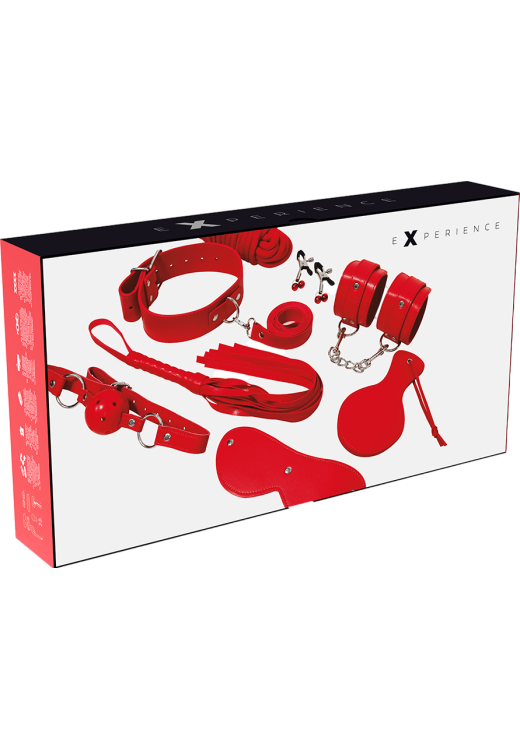 Sex toy kit από δερματίνη σε κόκκινο χρώμα