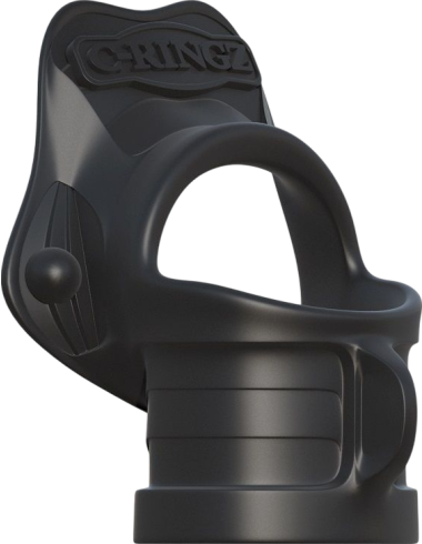 Διπλό δαχτυλίδι πέους από σιλικόνη σε μαύρο χρώμα