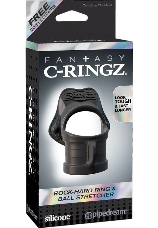 Διπλό δαχτυλίδι πέους από σιλικόνη σε μαύρο χρώμα