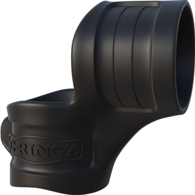 Διπλό δαχτυλίδι πέους από σιλικόνη σε μαύρο χρώμα