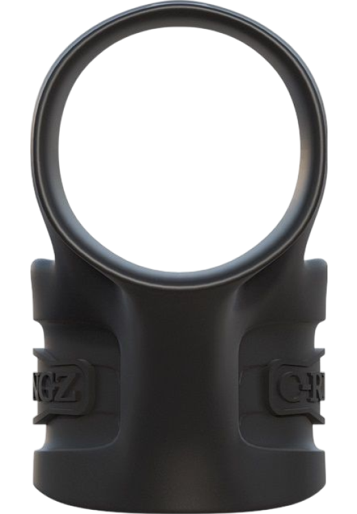 Διπλό δαχτυλίδι πέους από σιλικόνη σε μαύρο χρώμα