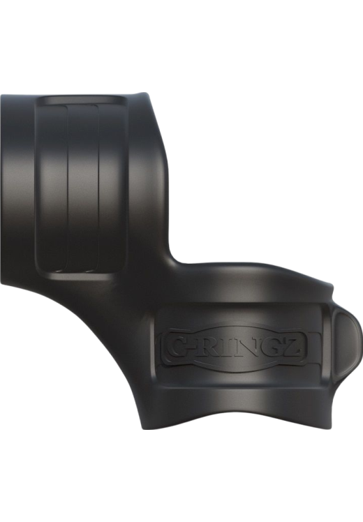 Διπλό δαχτυλίδι πέους από σιλικόνη σε μαύρο χρώμα