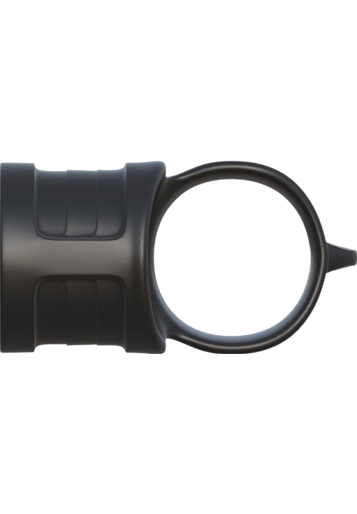 Διπλό δαχτυλίδι πέους από σιλικόνη σε μαύρο χρώμα