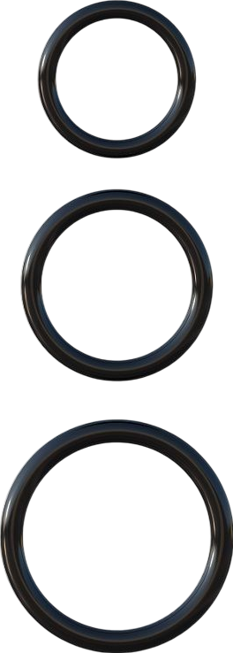 Σετ δαχτυλίδια πέους από σιλικόνη σε μαύρο χρώμα