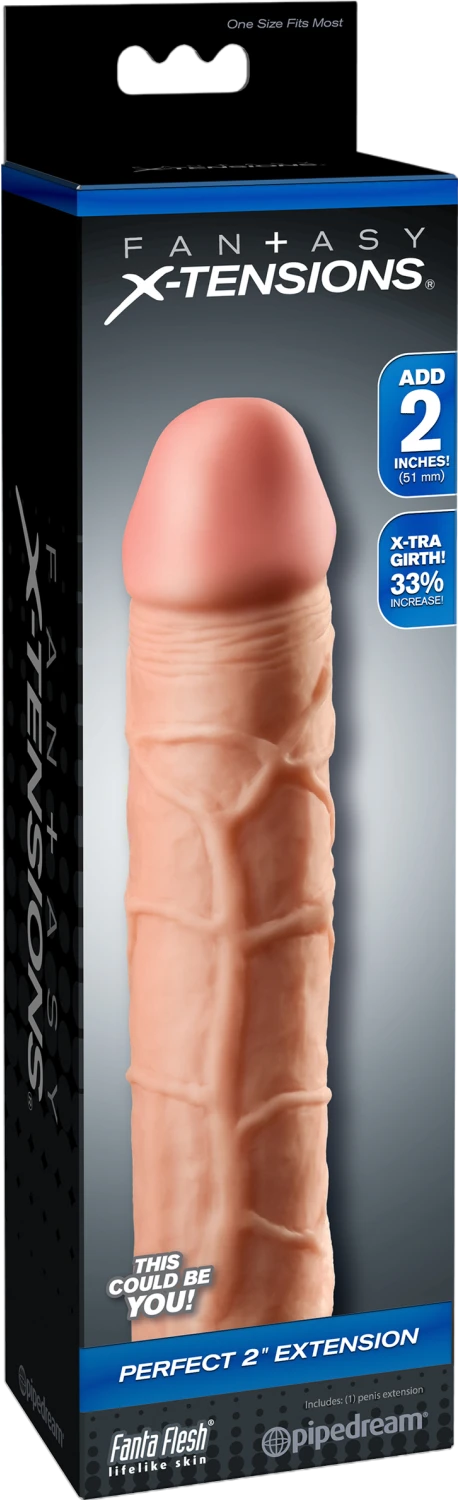 Προέκταση πέους από fanta flesh σε φυσικό χρώμα, μήκους 20.3 εκ.