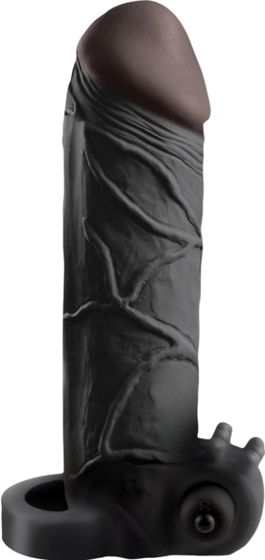 Δονούμενη προέκταση πέους από tpr σε μαύρο χρώμα