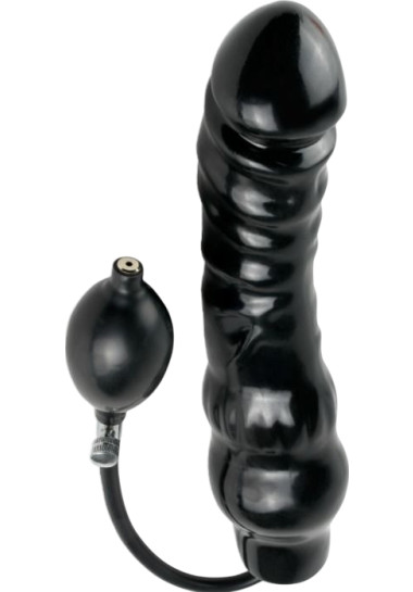 Dildo Vinyl Fetish Fantasy Extreme Inflatable Ass Blaster Φουσκωτό dildo από pvc σε μαύρο χρώμα
