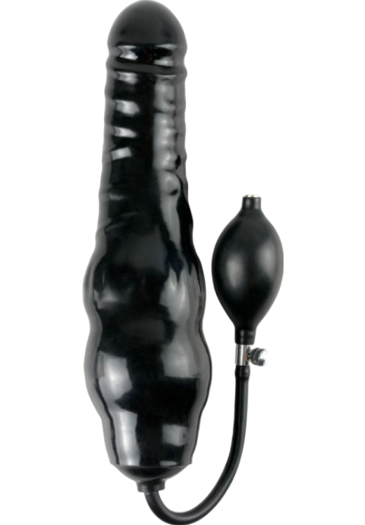 Φουσκωτό dildo από pvc σε μαύρο χρώμα