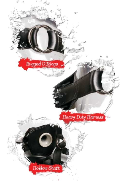 Κούφιο στραπόν από pvc σε μαύρο χρώμα, μήκους 24,1 εκ. και μέγιστης διαμέτρου 5,5 εκ.