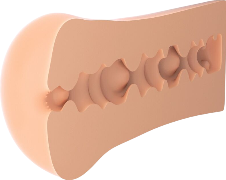 Αυνανιστήρι πρωκτού από tpe σε φυσικό χρώμα, μήκους 16,3 εκ. και μέγιστης διαμέτρου 9,9 εκ.