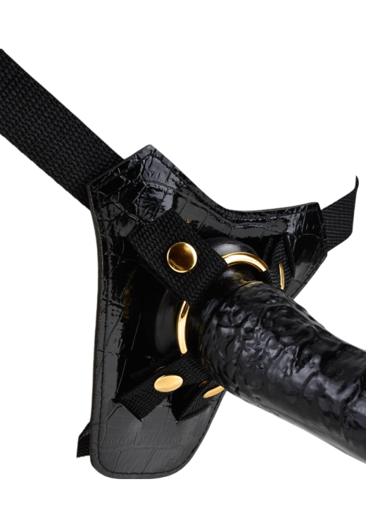 Στραπόν από pvc σε μαύρο χρώμα, μήκους 18,5 εκ. και μέγιστης διαμέτρου 4,3 εκ.