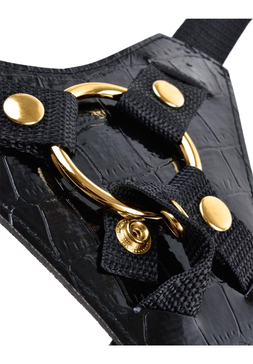 Στραπόν από pvc σε μαύρο χρώμα, μήκους 18,5 εκ. και μέγιστης διαμέτρου 4,3 εκ.