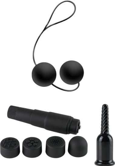 Bondage σετ σε μαύρο χρώμα