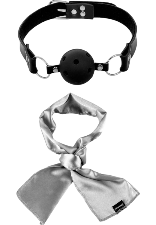 Bondage σετ σε μαύρο χρώμα