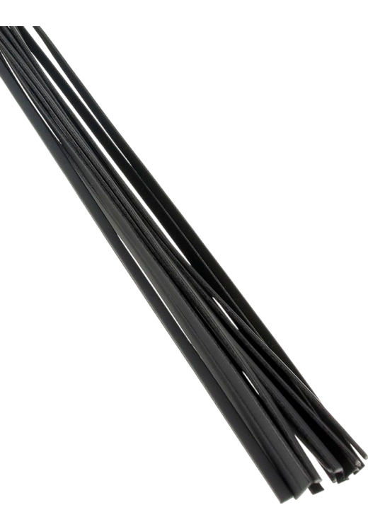 Μαστίγιο από δερματίνη σε μαύρο χρώμα, μήκους 62 εκ.