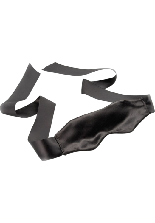 Γυαλιστερή κλειστή μάσκα σε μαύρο χρώμα