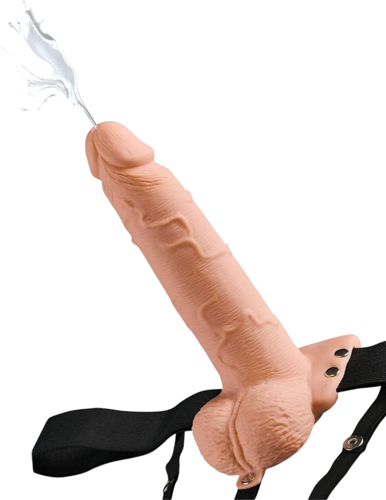 Κούφιο στραπόν από pvc σε φυσικό χρώμα, μήκους 21,6 εκ. και μέγιστης διαμέτρου 4,8 εκ.