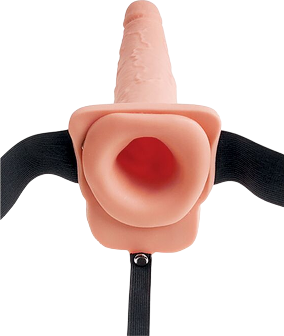 Κούφιο στραπόν από pvc σε φυσικό χρώμα, μήκους 21,6 εκ. και μέγιστης διαμέτρου 4,8 εκ.