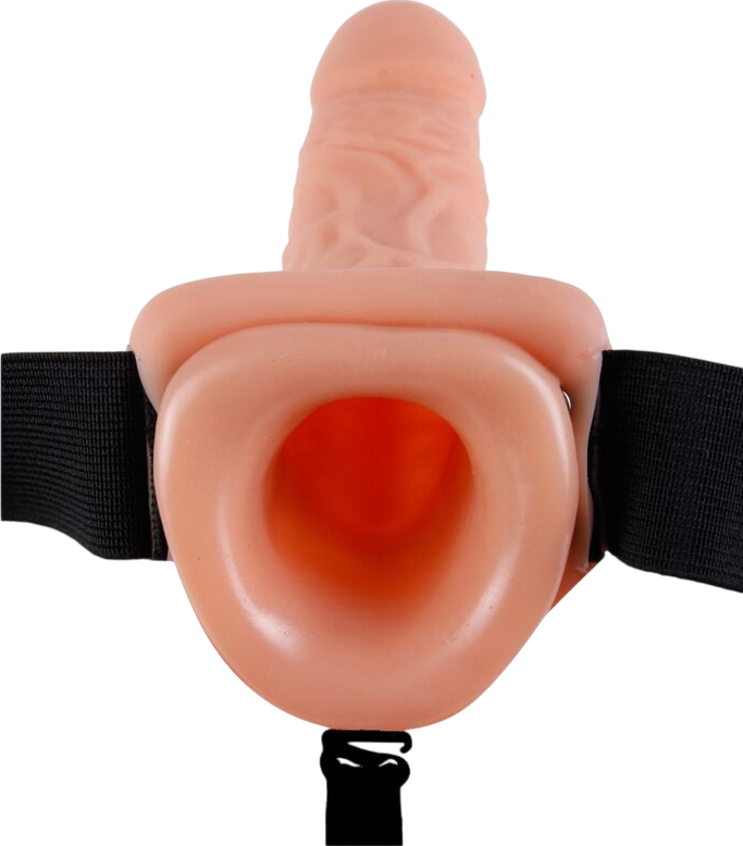 Κούφιο στραπόν από pvc σε φυσικό χρώμα, μήκους 29 εκ. και μέγιστης διαμέτρου 4,8 εκ.